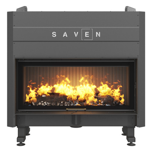 Сталева камінна топка SAVEN Balance Up 110x50 Black (15,0 kW) ECO