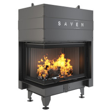 Камінна топка кутова SAVEN Energy Up 75*50*47L Black (15,1 kW) ECO