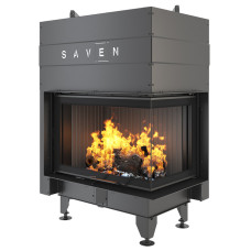 Камінна топка кутова SAVEN Energy Up 75*50*47R Black (15,1 kW) ECO