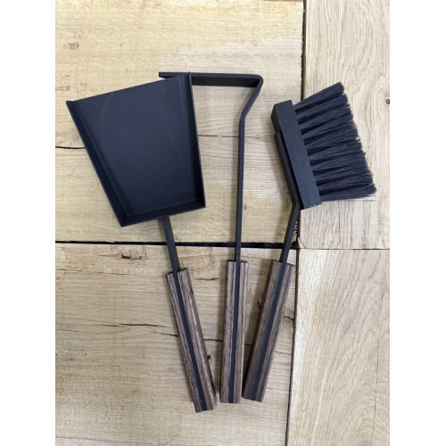 Набір для каміну сучасний стиль Saven Set 2 S black