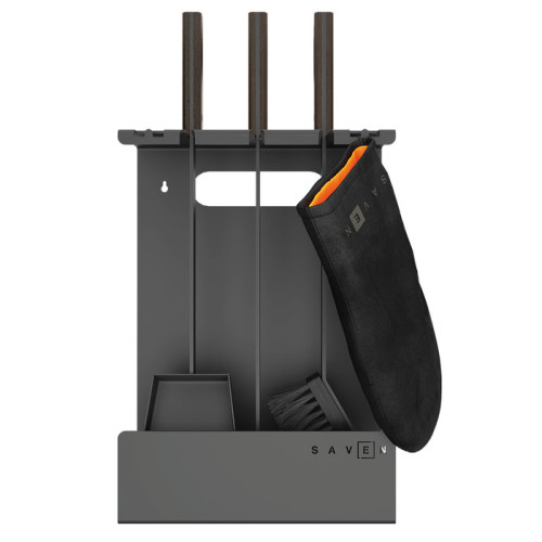 Набір для каміну сучасного стилю Saven Set 3 L black - доступна ціна Набір для каміну сучасного стилю Saven Set 3 L black - доступна ціна