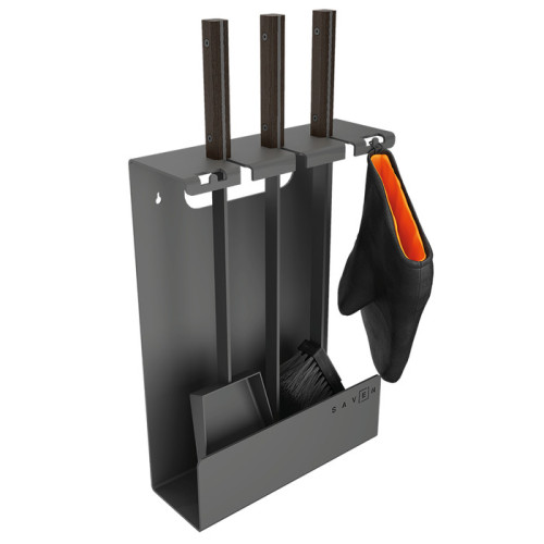 Набір для каміну сучасного стилю Saven Set 3 L black - доступна ціна Набір для каміну сучасного стилю Saven Set 3 L black - доступна ціна