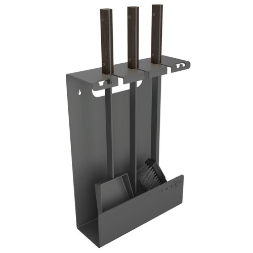 Набір для каміну сучасного стилю Saven Set 3 L black - доступна ціна