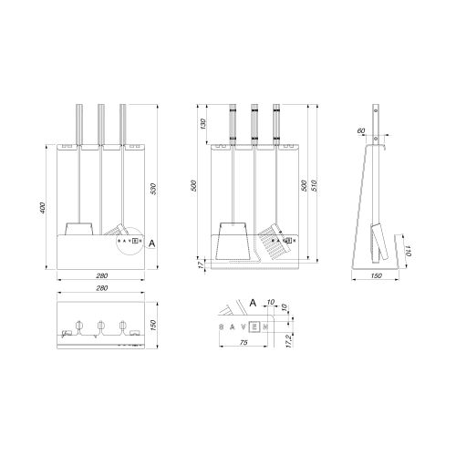 Набір для каміну сучасного стилю Saven Set 4 L white - доступна ціна Набір для каміну сучасного стилю Saven Set 4 L white - доступна ціна