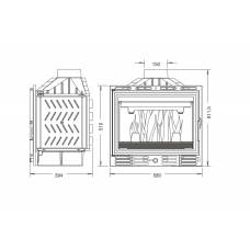 Каминная топка Uniflam 600 ECO с шибером 