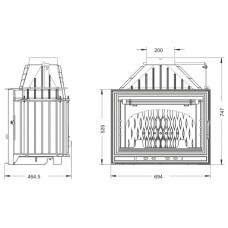Каминная топка Uniflam 700 Optima ECO с шибером
