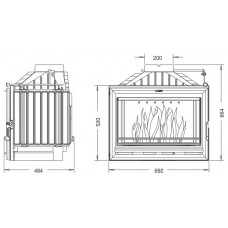 Каминная топка Uniflam 700 Option ECO с шибером