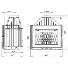 Каминная топка Uniflam 700 Plus ECO с шибером