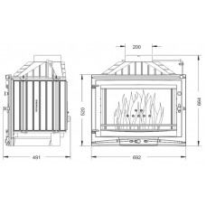 Каминная топка Uniflam 700 Selenic ECO с шибером