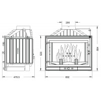Камінна топка Uniflam 700 Standard ECO з шибером і DP 