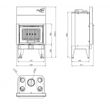 Каминная топка Uniflam 760 Duro гильотина