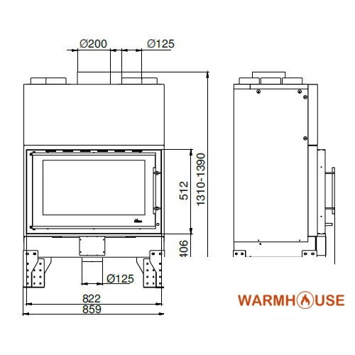 Камінна топка Uniflam 860 EVO купити Львів Камінна топка Uniflam 860 EVO купити Львів