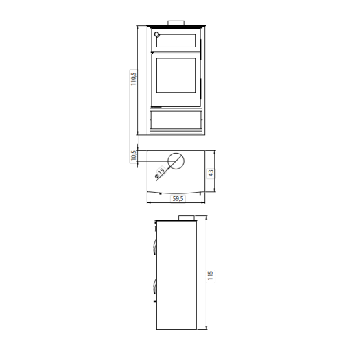 Печі каміни Carbel Horno Hermes з духовкою на дрова