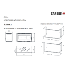 Печь камин Carbel RA-100-2 Thermic (термокерамика) 