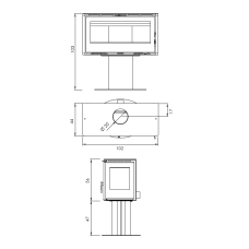 Печь камин Carbel Pie RA-100-2 Thermic (термокерамика) 