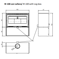 Печь камин Carbel RI-100 Lenera Vermiculita (вермикулит)