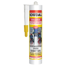 Силікон високотемпературний до +285°C червоний колір Soudal Gasketseal 280 мл