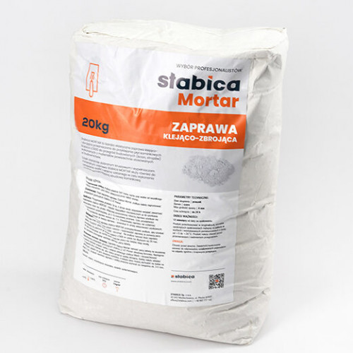 Stabica Mortar 20kg – еластичний адгезійно-армуючий розчин, призначений для приклеювання камінних плит