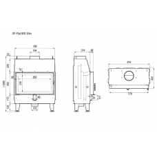 Камінна топка XFire - Flat 800 Slim