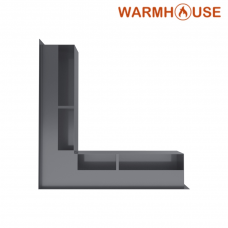 Решетка вентиляционная угловая Luft 560*560*90mm (графитовая)
