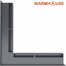 Решетка вентиляционная угловая Luft 560*560*60mm (графитовая)