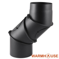 Коліно регульоване димохідне UNI 4 cегмента сталь DC01 (2mm) Darco