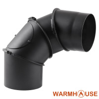 Коліно регульоване димохідне UNI 4 cегмента сталь DC01 (2mm) Darco