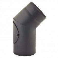 Коліно димохідне з ревізією 45° сталь DC01 (2mm) Darco