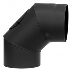 Коліно димохідне з ревізією 90° сталь DC01 (2mm) Darco