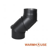 Коліно регульоване димохідне UNI 4 cегмента сталь DC01 (2mm) Darco