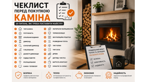 Чеклист перед покупкою каміна: 20 питань, які треба поставити майстру