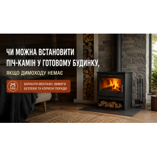 Чи можна встановити піч-камін у готовому будинку, якщо димоходу немає