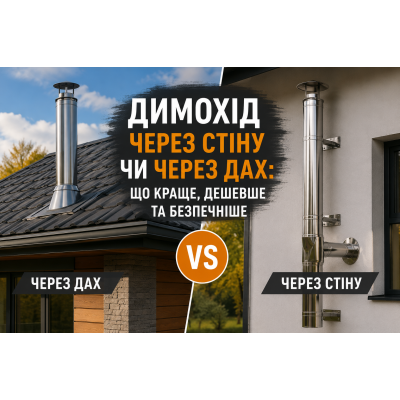 Димохід через стіну чи через дах: що краще вибрати