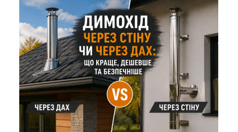Димохід через стіну чи через дах: який варіант краще вибрати