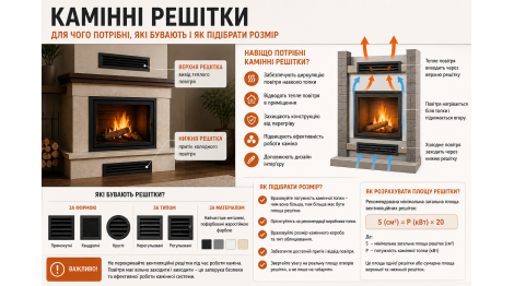 Камінні решітки: для чого потрібні, які бувають і як підібрати розмір