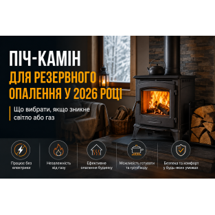 Печь-камин для резервного отопления в 2026 году: что выбрать, если пропадет свет или газ