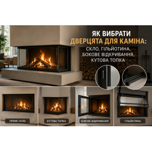 Як вибрати дверцята для каміна: скло, гільйотина чи бокове відкривання