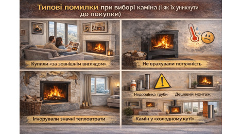 Типові помилки при виборі каміна (і як їх уникнути до покупки)
