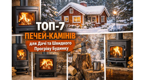 ТОП-7 печей-камінів для дачі та швидкого прогріву будинку