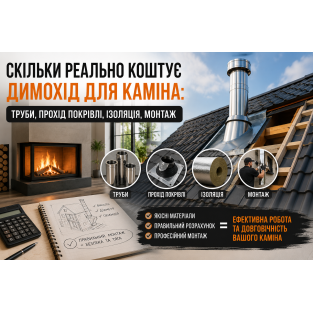 Скільки реально коштує димохід для каміна: труби, прохід покрівлі, ізоляція, монтаж